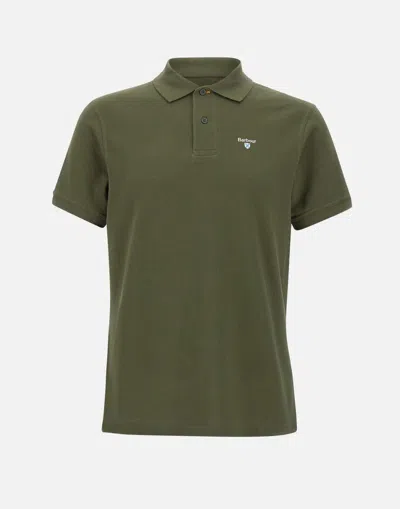 Barbour Mens Sports Polo Shirt Dark Olive