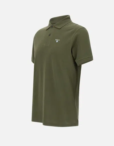 Barbour Mens Sports Polo Shirt Dark Olive