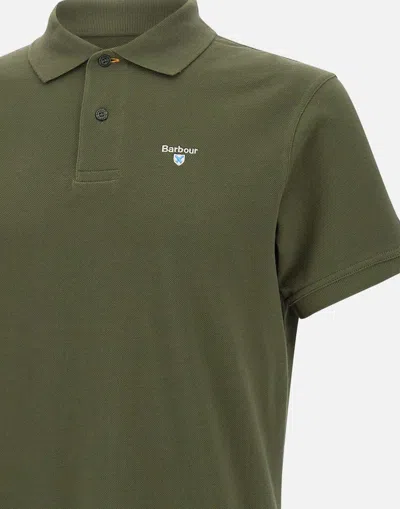 Barbour Mens Sports Polo Shirt Dark Olive