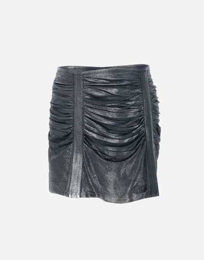 Diesel Gathered Multicolor Skirt With Soft Shine