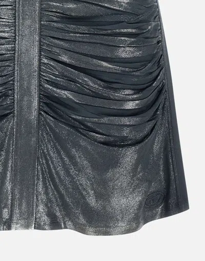 Diesel Gathered Multicolor Skirt With Soft Shine