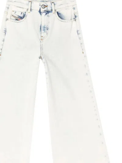 Diesel D-akemi L.32 Wide-leg High-waisted Denim Pants