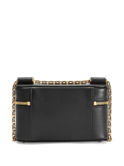 Dolce & Gabbana 'sicily Cube' Black Shoulder Bag With Logo Plaque On The Front And Double Zip