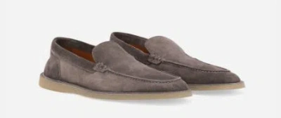Dolce & Gabbana Logo Suede Loafers In Brown