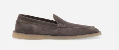 Dolce & Gabbana Logo Suede Loafers In Brown