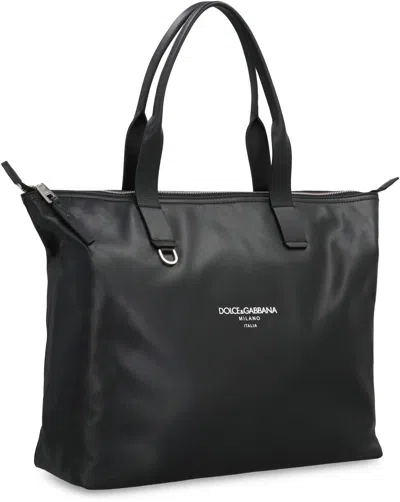 Dolce & Gabbana Media Smooth Leather Tote Bag
