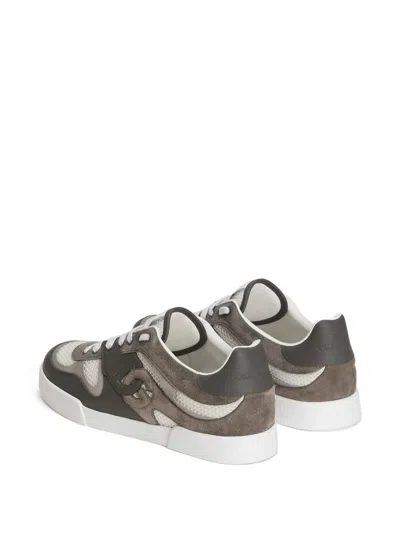Dolce & Gabbana Leather Sneakers In Brown