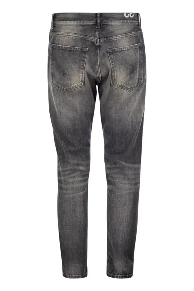 Dondup Pantalone Dian Nero Lavato In Gray