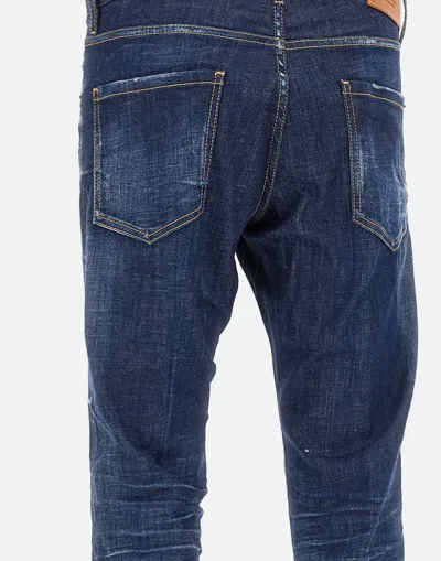 Dsquared2 Blue Jeans With Belt Loops And Logo Patch On The Rear