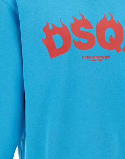 Dsquared2 Turquoise Cool Fit Crewneck Sweatshirt