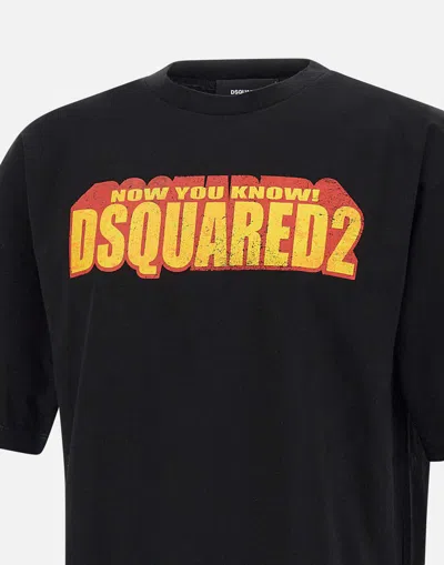Dsquared2 Black Loose Fit T Shirt With Logo