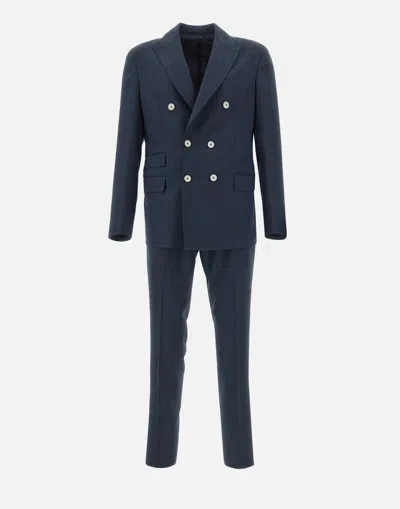 Eleventy Wool Silk Linen Tailored Suit