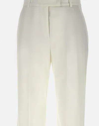 Eleventy White Cotton Lycra Stretch Trousers In Neutral