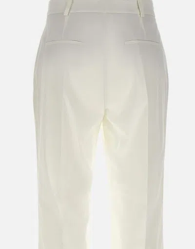 Eleventy White Cotton Lycra Stretch Trousers In Neutral