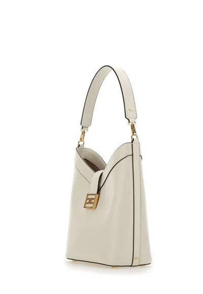 Elisabetta Franchi Vegan Leather Bucket Shoulder Bag
