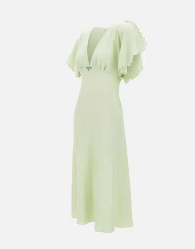 Elisabetta Franchi Mint Viscose Crepe Dress