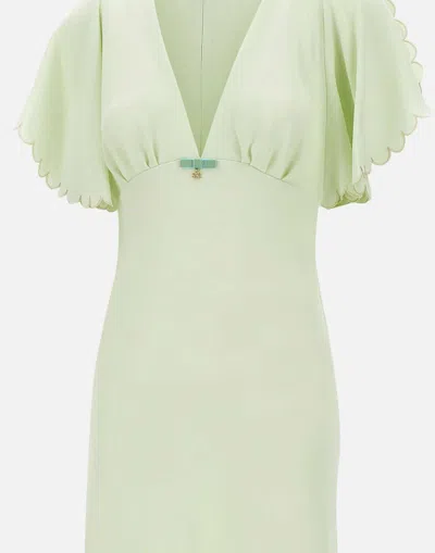 Elisabetta Franchi Mint Viscose Crepe Dress