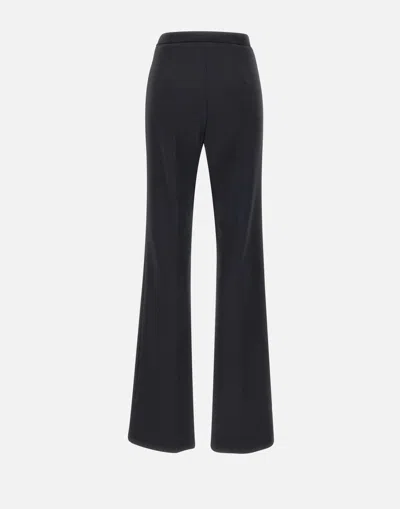 Elisabetta Franchi Flared Leg Crepe Pants Front Flaps