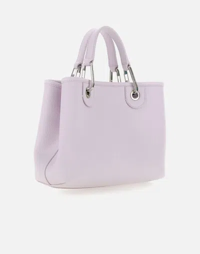Emporio Armani Myea Vegan Leather Handbag In Pastel Pink In Pink