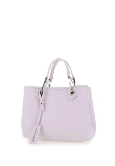 Emporio Armani Myea Vegan Leather Handbag In Pastel Pink In Pink