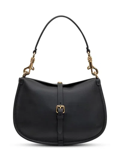 Etro Medium Pony Shoulder Bag In Black