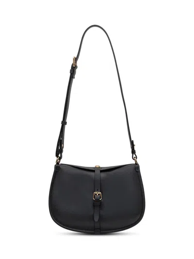Etro Medium Pony Shoulder Bag In Black