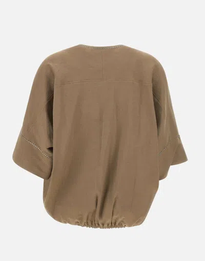 Fabiana Filippi Asymmetrical Hem Linen Viscose Blouse