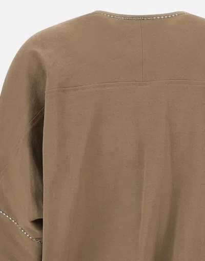 Fabiana Filippi Asymmetrical Hem Linen Viscose Blouse