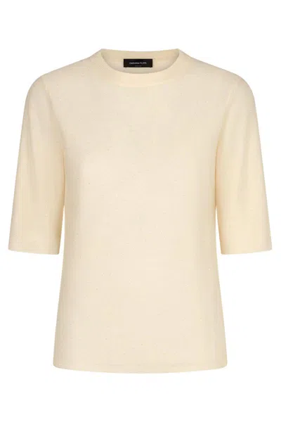 Fabiana Filippi Elbow-sleeve Sequin Knit Sweater
