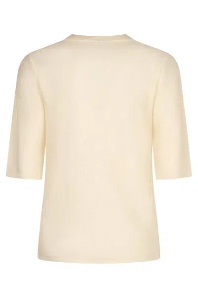 Fabiana Filippi Elbow-sleeve Sequin Knit Sweater