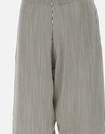 Fabiana Filippi Silk Viscose Striped Trousers In Gray