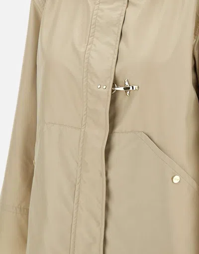 Fay Technical Poplin Parka For Women In Yellow
