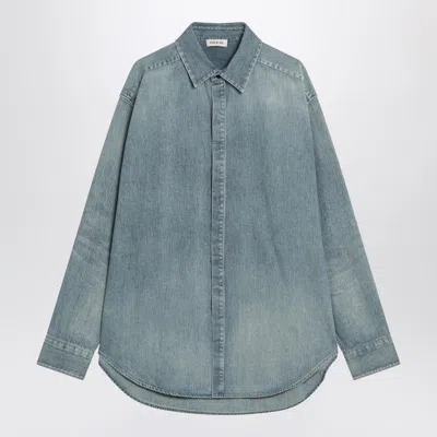 Fear Of God Light Blue Shirt With Faded Denim Effect