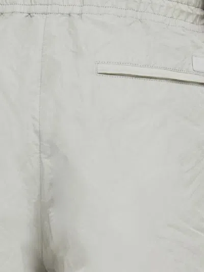 Ferragamo Logo Patch Drawstring Track Pants In Gray