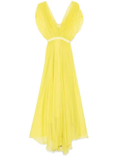 Forte Forte Forte_forte Chiffon Silk Crossed Neckline Dress
