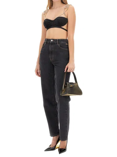 Gcds Jeans In Denim In Black