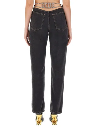 Gcds Jeans In Denim In Black
