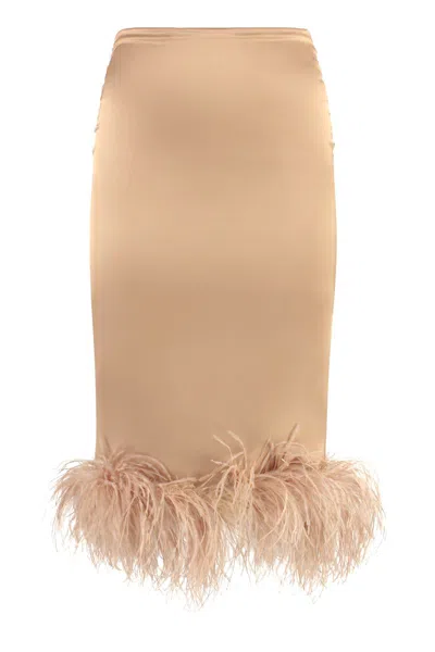 Giuseppe Di Morabito Feather-trim Midi Skirt