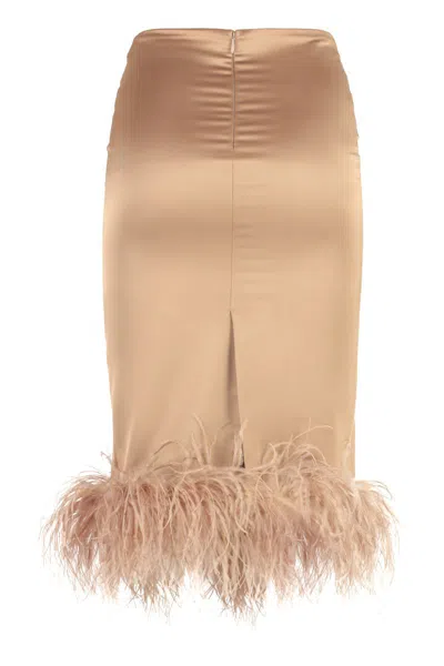 Giuseppe Di Morabito Feather-trim Midi Skirt