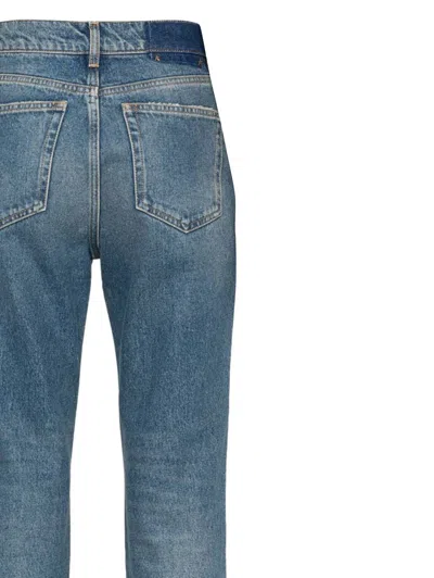 Golden Goose Golden Ws Cropped Flare Medium Wash Jeans In Blue