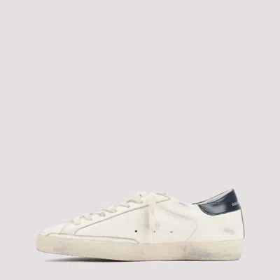 Golden Goose White Lace Up Leather Sneakers In Neutral
