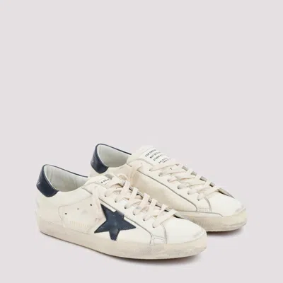 Golden Goose White Lace Up Leather Sneakers In Neutral