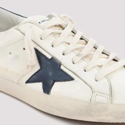 Golden Goose White Lace Up Leather Sneakers In Neutral