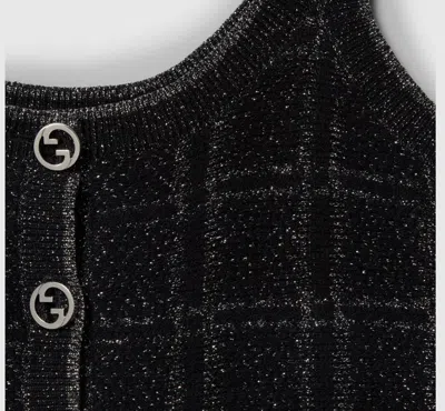 Gucci Black Wool And Jacquard Dress