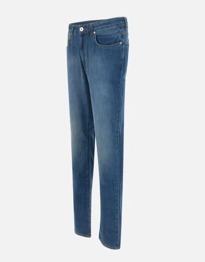 Devore Logo-patch Jeans In Blue