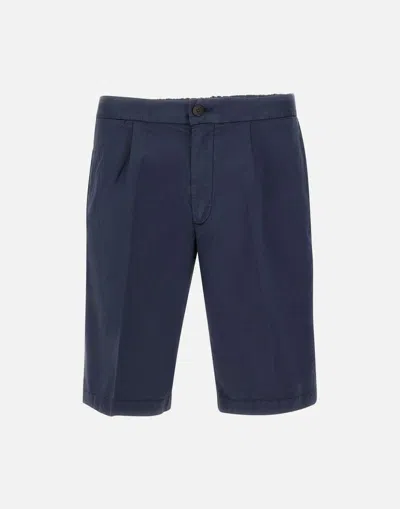 Devore Pleated Shorts In Blue