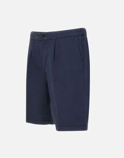 Devore Pleated Shorts In Blue