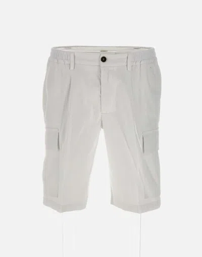 Devore Elasticated Cargo Shorts In White