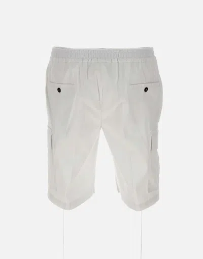 Devore Elasticated Cargo Shorts In White