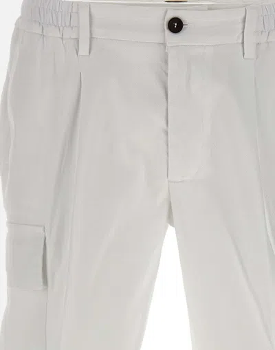 Devore Elasticated Cargo Shorts In White